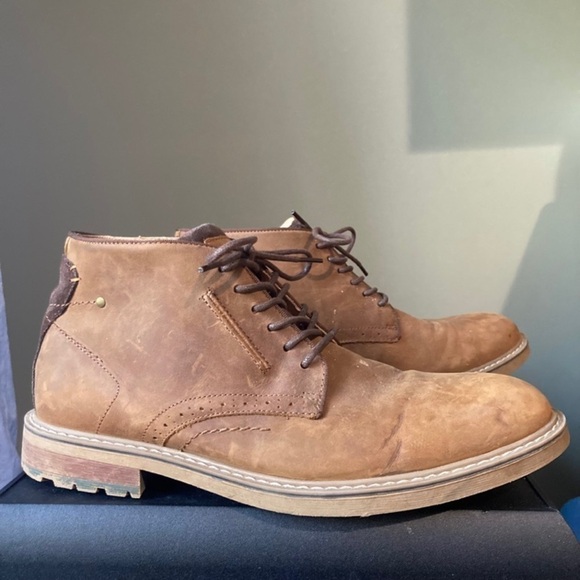 Arkbird | FZN18012 Oxford Chukka Leather Suede Low Top Boots - Picture 1 of 8